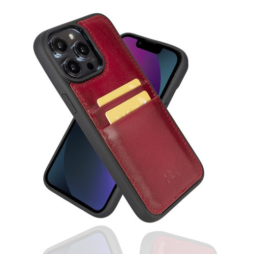 Apple iPhone 14 Pro Max Uyumlu Deri Arka Kapak FXCP V4EF