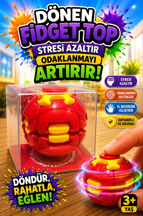 Bas Döndür Stres Topu Oyuncağı Spinball