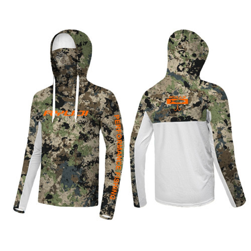 UV Performance Hoodie Shirt+Neck Camo Boyunluklu T-Shirt S