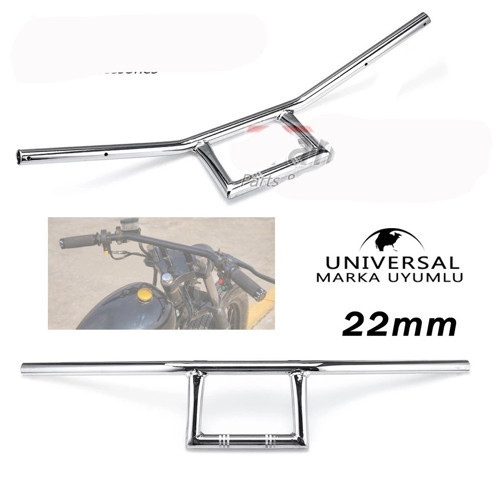 Chopper Cafe Racer Direksiyon Universal 22 mm Krom 010C