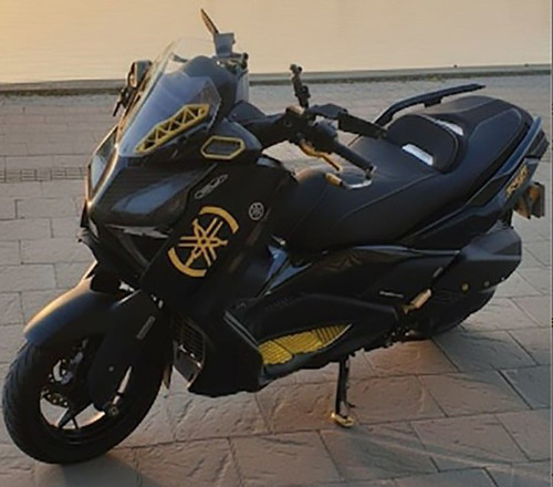 Yamaha Logo Sticker Stiker Seti 2 Adet Reflektif Xmax-Nmax Sarı Renk