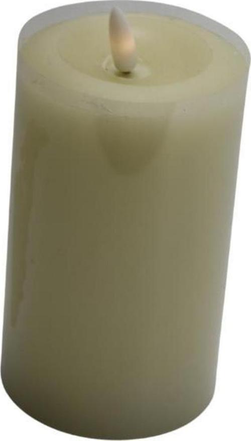 Dekoratif Şık Led Işıklı Pilli Krem Renk Mum