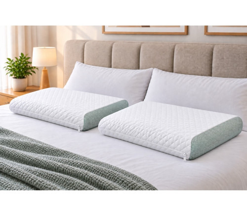 -2li Set- Visco Tombul Ortopedik Yastık (65x35x13cm)