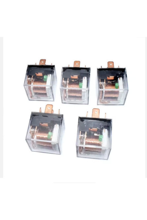 5 Adet 12V 5 Uçlu 40 Amper Led Işıklı Mini Şeffaf Röle