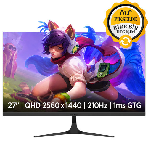 Velor Q60 27'' 210Hz 1Ms GTG Fast IPS QHD 2K 10 Bit Gaming Monitör (Ölü Pikselde Anında Değişim)
