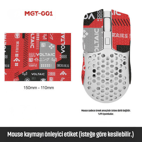 Mouse Grip Tape Kaydırmaz Etiket – Kesilebilir Yapışkanlı Mouse Kayma Önleyici Bant 150×110 mm MGT-001