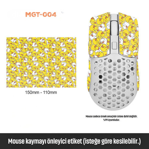 Mouse Tape Kaydırmaz Etiket – Kesilebilir Yapışkanlı Mouse Kayma Önleyici Bant 150×110 mm MGT-004
