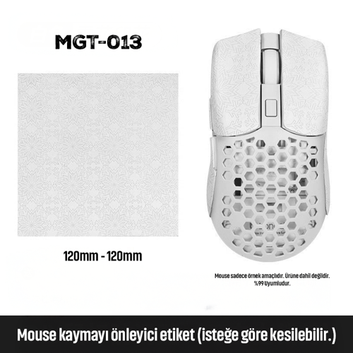 Mouse Tape Kaydırmaz Etiket – Kesilebilir Yapışkanlı Mouse Kayma Önleyici Bant 150×110 mm MGT-013