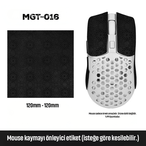 Mouse Tape Kaydırmaz Etiket – Kesilebilir Yapışkanlı Mouse Kayma Önleyici Bant 150×110 mm MGT-016