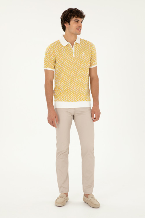 Erkek Slim Fit Taş Kanvas / Chino Pantolon50286305-VR049