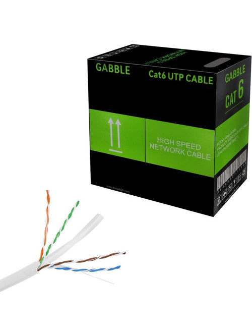 GABBLE CAT6 İÇ ORTAM KABLO 305mt OD 0.50mm GRİ (GAB-CK305)
