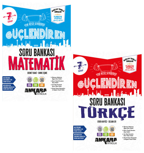 Ankara 2027 7. Sınıf Matematik + Türkçe Güçlendiren Soru Bankası Seti 2 Kitap Maarif Model