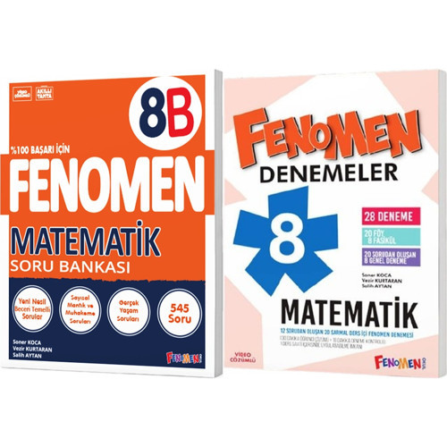 Fenomen Okul 2026 8. Sınıf Lgs Matematik Soru Bankası + Deneme Seti 2 Kitap