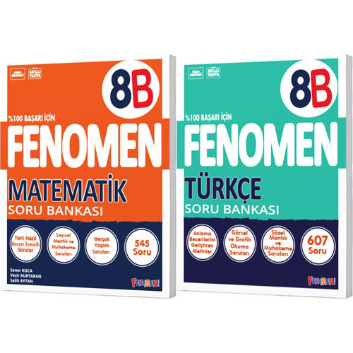 Fenomen Okul 2026 8. Sınıf Lgs Matematik + Türkçe B Serisi Soru Bankası Seti 2 Kitap