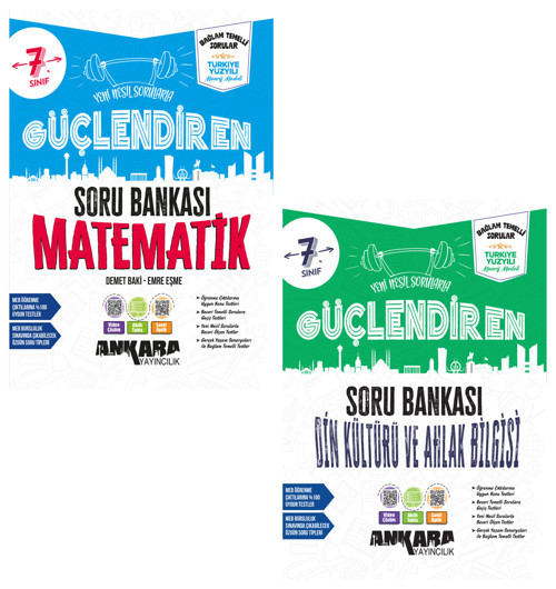 Ankara 2027 7. Sınıf Matematik + Din Kültürü Güçlendiren Soru Bankası Seti 2 Kitap Maarif Model