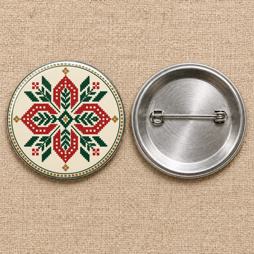 Nakıştan Yıldız | Filistin Temalı 58 mm İğneli Rozet