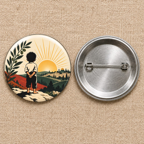 Hanzala’ya Selam | Filistin Temalı 58 mm İğneli Rozet