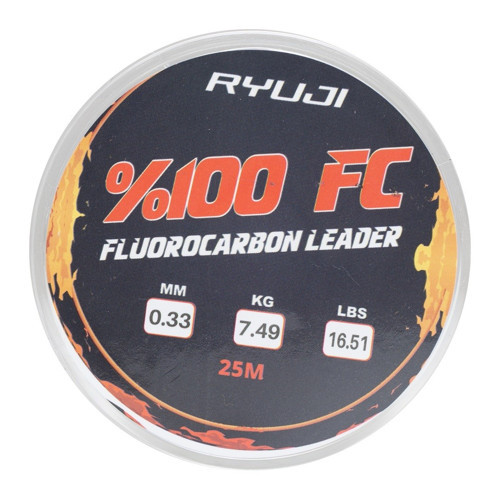 RYUJI FLUORO CARBON LEADER 25M, MİSİNA 0.37mm