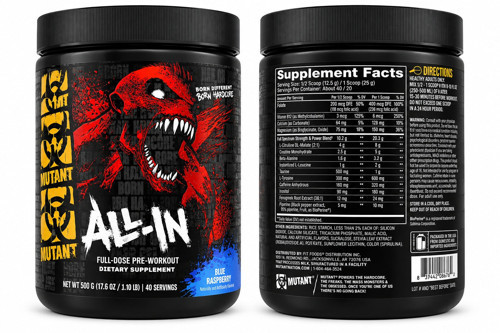 All-In Full-Dose PreWorkout 500 gram - Blue Raspberry