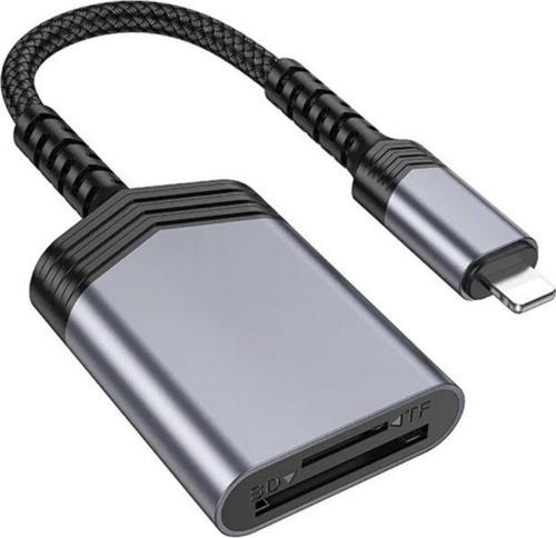 İPhone to SD-MicroSD Hafıza Kart Okuyucu Dönüştürücü Adaptör 480Mbps İphone Kart Okuyucu