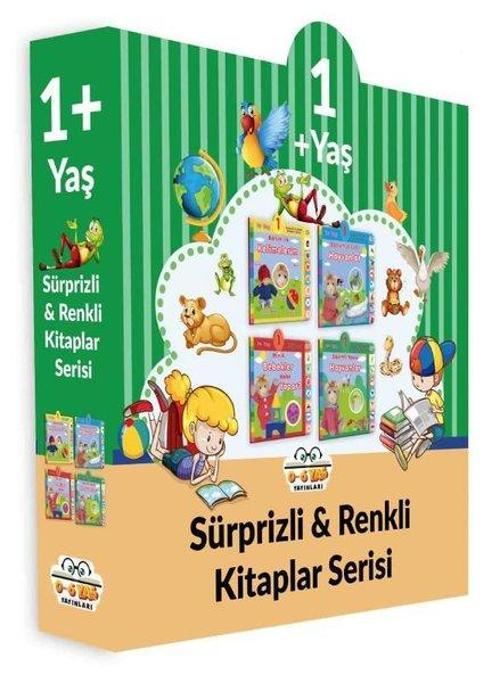 1+ Yaş Sürprizli - Renki Kitaplar Serisi - 4 Kitap Takım