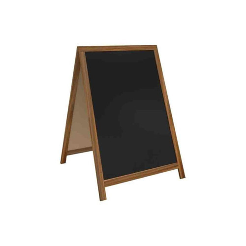 50x70 cm Ahşap Ayaklı Çatı Tipi Yazı Tahtası Siyah PAN120