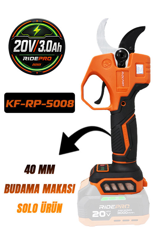 RIDEPRO KF-RP-5008 20V 40 MM KÖMÜRSÜZ ŞARJLI BUDAMA MAKASI – SOLO ÜRÜN