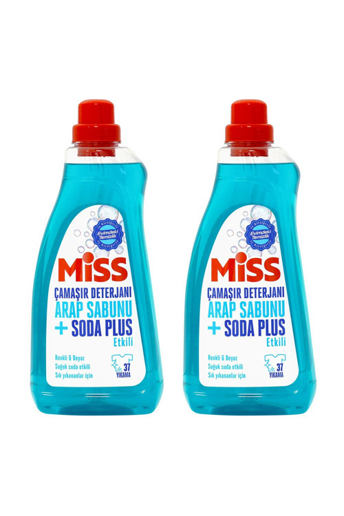 Sıvı Çamaşır Deterjanı Arap Sabunu + Soda Etkili 1.5 lt 2 li