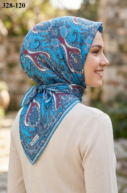 Soft Pamuk Eşarp (Mavi) 328-120