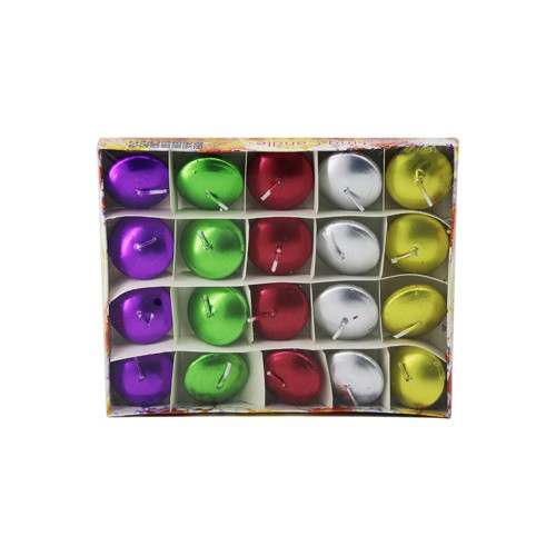 20PCS SUDA YÜZEN MUM BEYAZ - RENKLİ