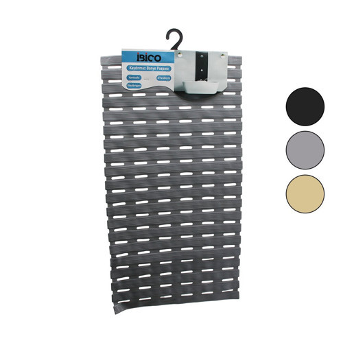 DİKDÖRTGEN-EKO PVC VANTUZ-RENKLİ KAYDIRMAZ BANYO - KÜVET PASPAS37X68CM