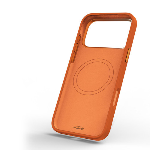iPhone 18 Pro Max Kılıf M-safe Özellikli 3D Baskılı Tasarım The Dog Serisi Kapak Turuncu