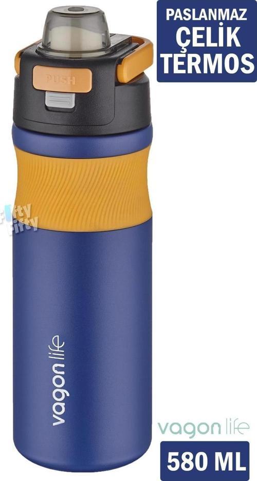580 ML Çelik Termos Pipetli/Pipetsiz(Rahat İçim) Kaydırmaz Gövde-FFVGN033580ML