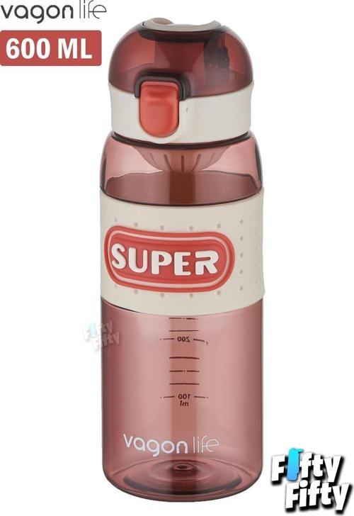 600 ML Rahat İçim (Pipetsiz)  Kulplu Kaydırmaz Gövde Su Matarası -Süzgeçli-FFVGN2024600ML