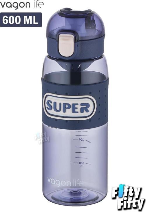600 ML Rahat İçim (Pipetsiz)  Kulplu Kaydırmaz Gövde Su Matarası -Süzgeçli-FFVGN2024600ML