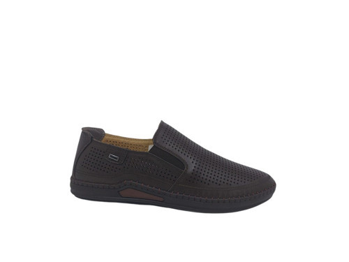 2010 Erkek Koyu Kahve Hakiki Deri Loafer Ayakkabı