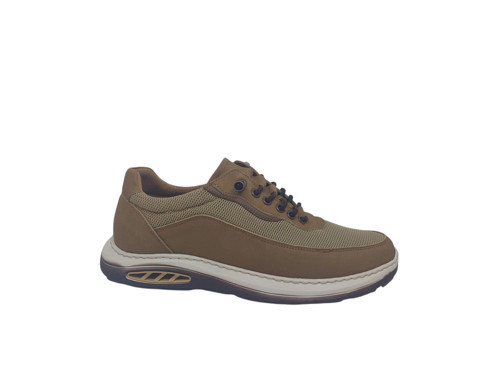 Modesa 2857 Erkek Camel File Ve Nubuk Hakiki Deri Lastik Bağcıklı Casual Ayakkabı