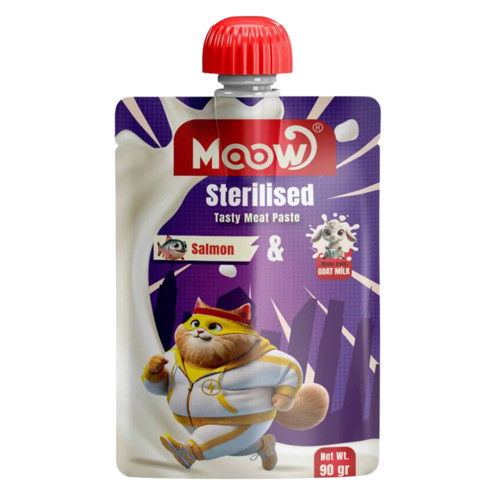 Taze Somon ve Keçi Sütlü Kısırlaştırılmış Ezme Kedi Ödül Maması 90gr