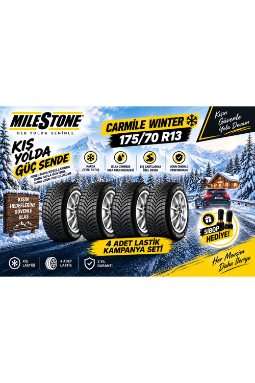 175/70 R13 CARMİLE WİNTER 82T Kış Lastiği (4'LÜ TAKIM) (Üretim : 2026)