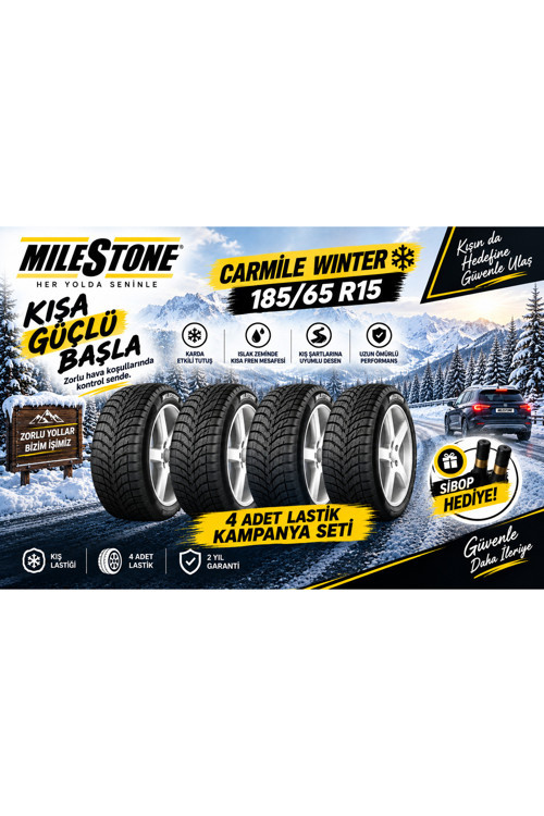 185/65 R15 CARMİLE WİNTER 88H Kış Lastiği (4'LÜ TAKIM) (Üretim : 2026)