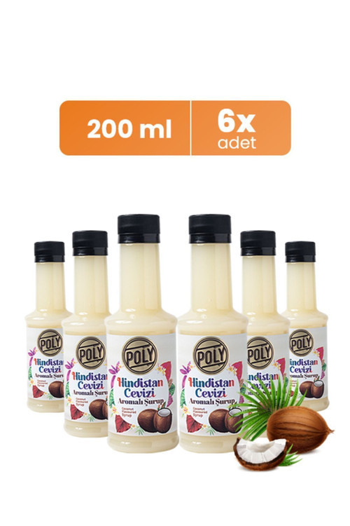 6'Lı Hindistan Cevizi Aromalı Kahve Şurubu (6X200 Ml.)