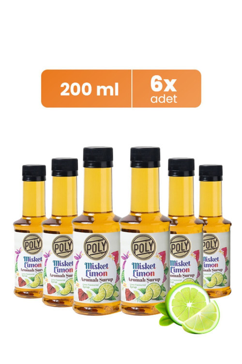 6'Lı Misket Limon Aromalı Kahve Şurubu (6X200 Ml.)