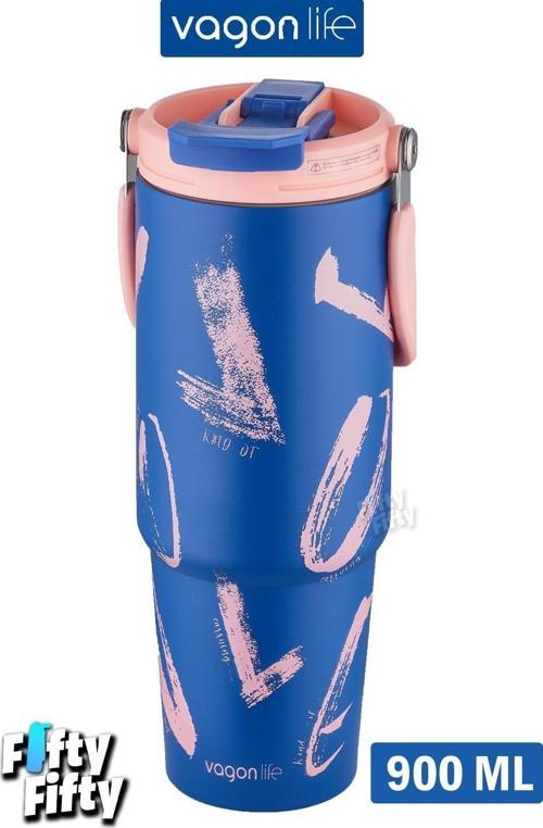 Tumbler Cup 0.89/30oz Pipetli/Rahat İçim Vakumlu Paslanmaz Çelik Termos-FFVGN8137900ML