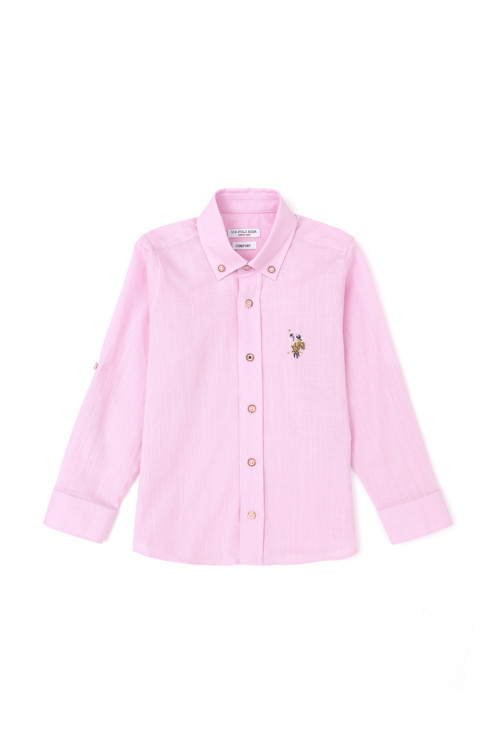 Erkek Çocuk Pembe Uzun Kollu Basic Gömlek50283994-VR041