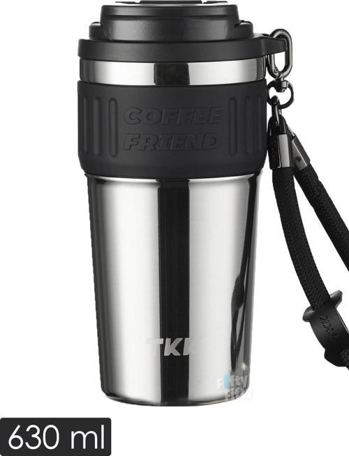 TKK 630 ML Özel Seri Çelik Mug Kahve Bardağı Pipetli/Rahat İçim 6 Saat Sıcak/12 Saat Soğuk Termos -2023 630ML