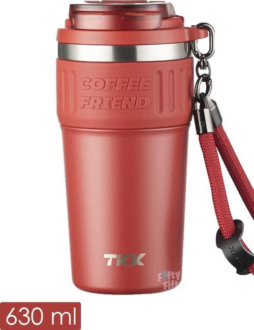 TKK 630 ML Özel Seri Çelik Mug Kahve Bardağı Pipetli/Rahat İçim 6 Saat Sıcak/12 Saat Soğuk Termos -2023 630ML