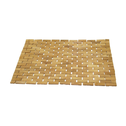 Dikdörtgen - Bambu Kaydırmaz Banyo Paspası 42x62cm Bx40
