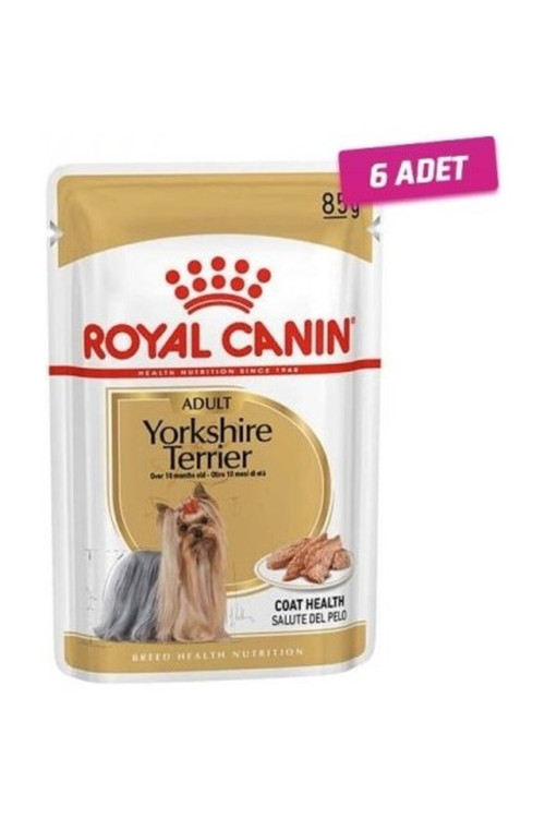 6 Adet - Yorkshire Terrier Adult Pouch Köpek Maması 85 gr
