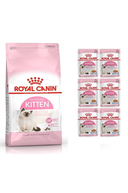 Kitten Yavru Kedi Maması 2 Kg Ve 6 Adet Kitten Jelly Yaş Mama 6x85gr