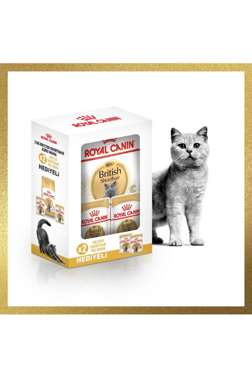 British Shorthair İçin Özel Irk Yetişkin Kedi Maması 2 kg + 2 Adet Pouch Hediyeli